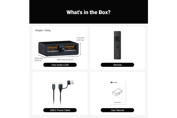 Commutateur Amplificateur/Enceintes Fosi Audio LC30 VU Noir image 12