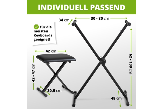 FunKey 61 Performer Set Noir Incl. Support Clavier + Banc image 12