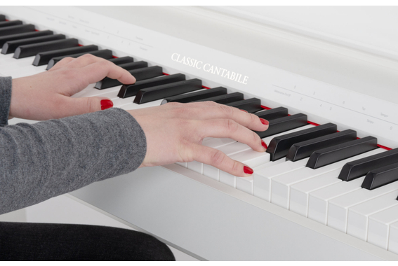 Classic Cantabile DP-S1 WM Electric Piano Matte White image 12