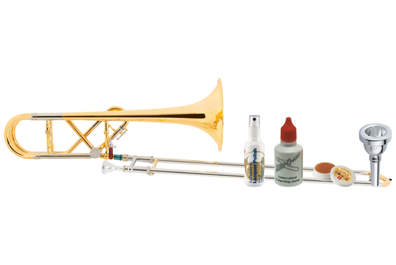 Lechgold QP-20GL Trombone Quart en Laiton Doré Deluxe Set image 12
