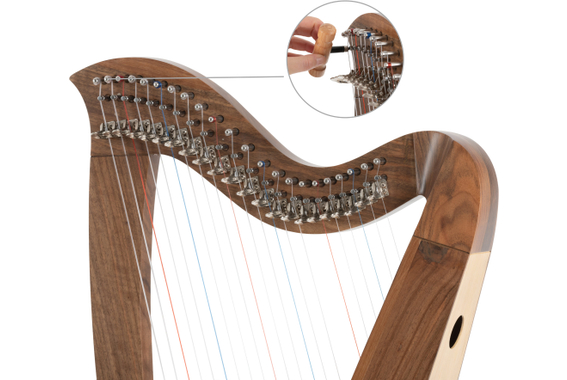 Classic Cantabile H-22 WN Arpa Celta 22 Cuerdas Set image 12