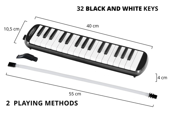 Classic Cantabile FML-32 BK Melodica Black image 12