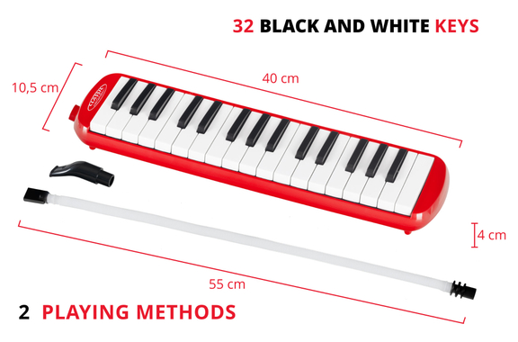 Classic Cantabile FML-32 RD Melodica Red image 12