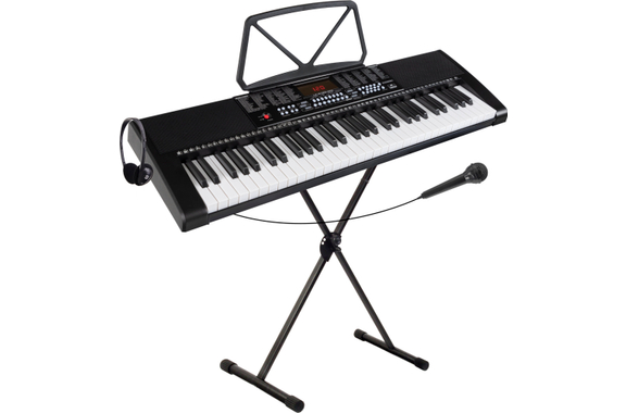 McGrey LK-6120-MIC Lighted Keys Keyboard with Microphone Set incl. Stand and Headphones Black image 12
