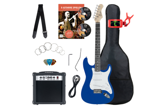 Pack Rocktile Banger's Set Guitares Électriques Blue incl. Ampli, Housse, Accordeur, Câble, Sangle, Cordes et Cours incl. CD/DVD image 12