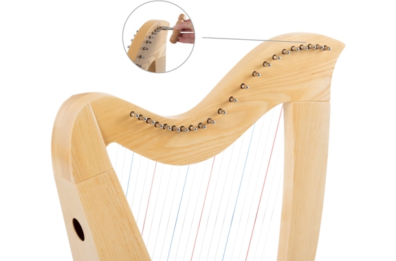 Classic Cantabile H-22LG AW Harpe Celtique 22 Cordes Set image 12