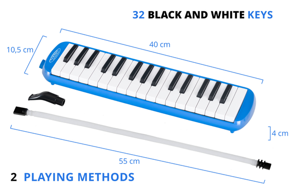 Classic Cantabile FML-32 BU Melodica Blue image 12