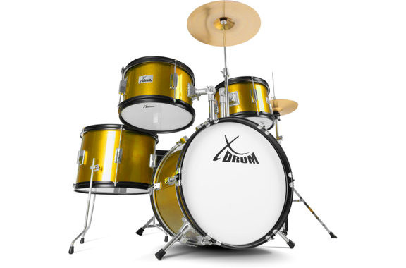 XDrum Junior Pro Kinder Schlagzeug Sunset Gold Sparkle inkl. Schule image 12