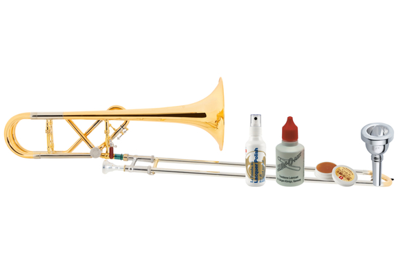 Lechgold QP-20GL Quartposaune Goldmessing Deluxe Set image 12