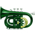 Classic Cantabile Brass TT-400 Bb Pocket Trompet groen thumbnail 2