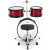 XDrum Junior KIDS Drumstel incl. School Rood thumbnail 2