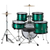 XDrum Junior Pro Kinder Drumstel Emerald Green Sparkle incl. School thumbnail 2