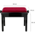 Classic Cantabile Banc De Piano Modèle A Noir Brillant Velours Rouge thumbnail 2