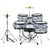 XDrum Junior Pro Kinderdrumstel Laser Silver incl. School thumbnail 2