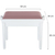 Classic Cantabile Banc De Piano Modèle A Blanc Mat Velours Rouge thumbnail 2