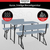 Stagecaptain BBDL-119 GY Hirschgarten Set Tavolo Da Birreria Con Schienale Per Balcone 119 cm Grigio thumbnail 2