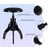 Classic Cantabile Pianohocker Velours Schwarz Hochglanz thumbnail 2