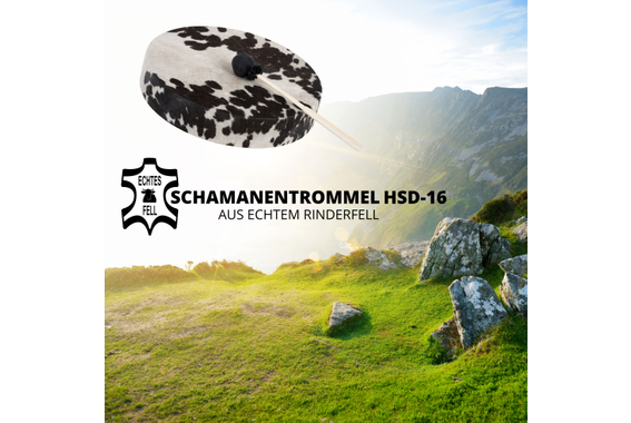 Classic Cantabile HSD-16 Traditionele Sjamanentrommel met Rundervacht 16" Set met Standaard image 2