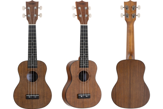 Classic Cantabile Sopran Ukulele Walnuss Set inkl. Ukulelenschule image 2