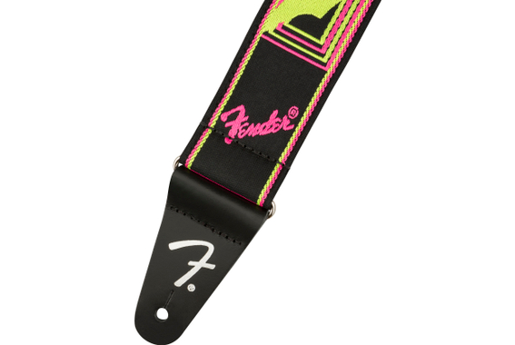 Fender Neon Monogrammed Strap Roze en Geel image 2