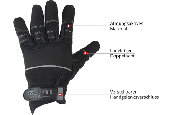 Stagecaptain RGL-5F Rigger Handschoenen Maat L 5x Set image 2