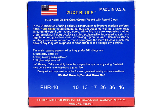 DR Strings Pure Blues PHR-10 Medium 10-46 image 2