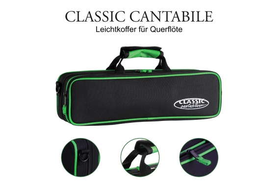 Classic Cantabile Leichtkoffer für Querflöte grün image 2