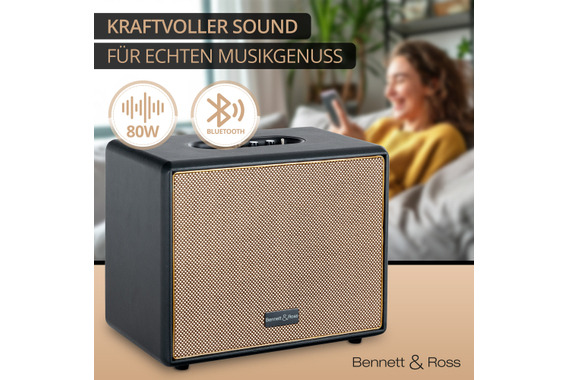 Bennett & Ross BB-880BK Blackmore Giant Bluetooth Lautsprecher Schwarz  - Retoure (Zustand: sehr gut) image 2