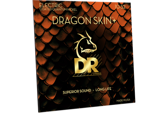 DR Strings Dragon Skin+ Electric Quantum Nickel DEQ-10/52 Medium/Heavy 10-52 image 2