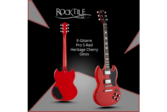 Rocktile Pro S-Red Chitarra Elettrica Heritage Cherry Set AK30A image 2