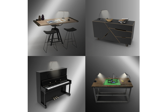 Classic Cantabile 12220 Dimmbare Pianoleuchte Schwarz  - Retoure (Zustand: sehr gut) image 2