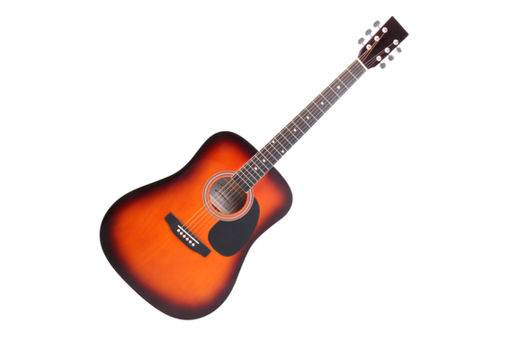 Classic Cantabile Westerngitarra Starter-SET incl. set de accesorios de 5 piezas sunburst image 2