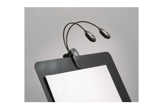 K&M 12270 Muziekstandaardlamp Twin Head Zwart image 2