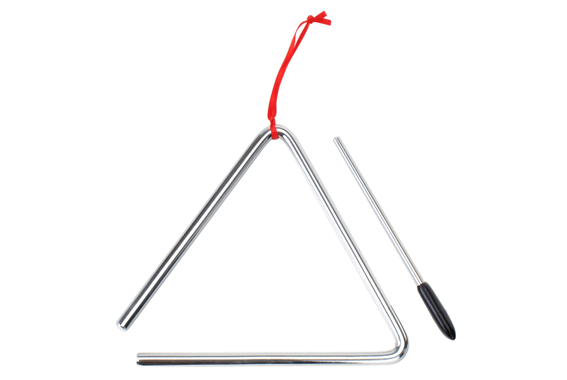 XDrum Triangel, klein 15cm SET 5 x + Slagstok image 2