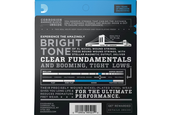 D'Addario EXL170-5 Regular Light image 2