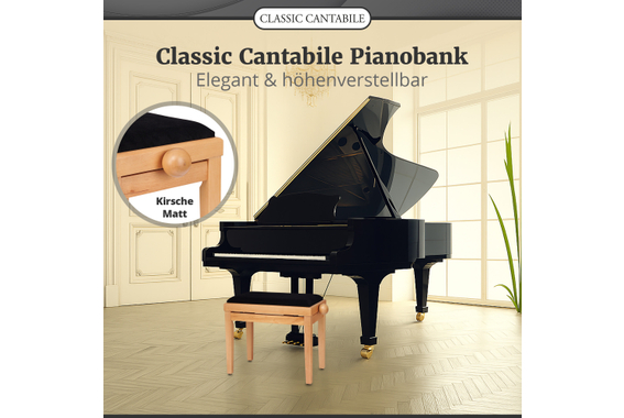 Classic Cantabile Pianobank Kirsche Hell Matt  - Retoure (Zustand: sehr gut) image 2