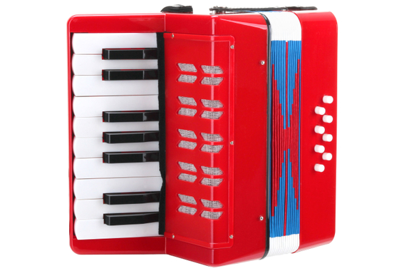 Classic Cantabile Bambino Kinder-Akkordeon Set, Rood, 8 Bassen image 2