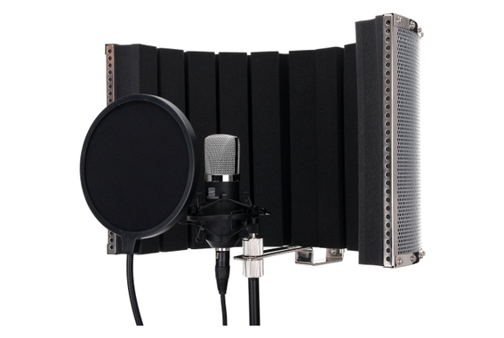 Pronomic CM-22 Microfono a Condensatore a Grande Membrana Set Completo incl. Supporto, Paravento, Micscreen & Cavo image 2