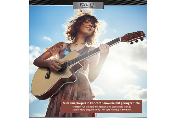 Rocktile WSC-50C-NT Slim Line Westerngitarre Natural  - Retoure (Zustand: sehr gut) image 2