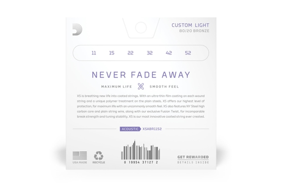 D'Addario XS 80/20 Bronze Coated 11-52 Custom Light 3x Set image 2