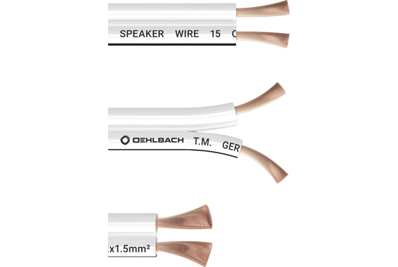 Oehlbach SP-15 Luidsprekerkabel 10m Wit image 2