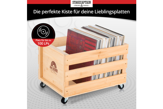Stagecaptain SPKB-100 NT Scatola per Dischi "Emil" in Bambù Naturale image 2
