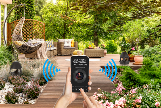McGrey WPL-660BK BT 360° Outdoor-Lautsprecher mit Bluetooth Schwarz 120 Watt  - Retoure (Zustand: sehr gut) image 2