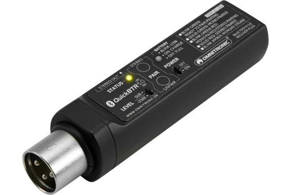 Omnitronic QuickBTR-5.0 XLR aptX Bluetooth 5.0 Receiver image 2