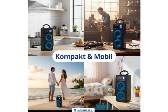 McGrey BS-20 Beachside Enceinte Bluetooth Bleue image 2