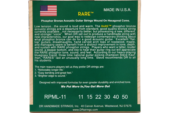 DR Strings Rare RPML-11 Custom Light 11-50 image 2