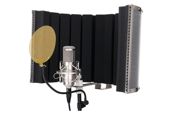 Pronomic CM-100S Großmembran-Mikrofon Komplettset inkl. Stativ, Popschutz gold, Micscreen & Kabel image 2