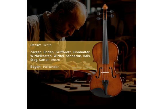 Classic Cantabile VP-130 4/4 Ensemble Violon Naturel image 2