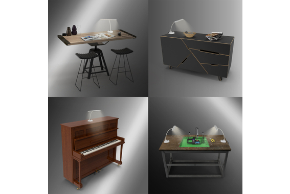 Classic Cantabile 12220 Dimmbare Pianoleuchte Weiß  - Retoure (Zustand: sehr gut) image 2