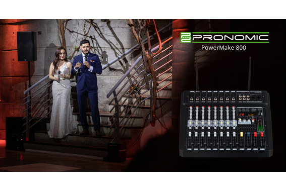 Pronomic Powermake 800 Powermischer mit Funkmikrofonen  - Retoure (Zustand: gut) image 2